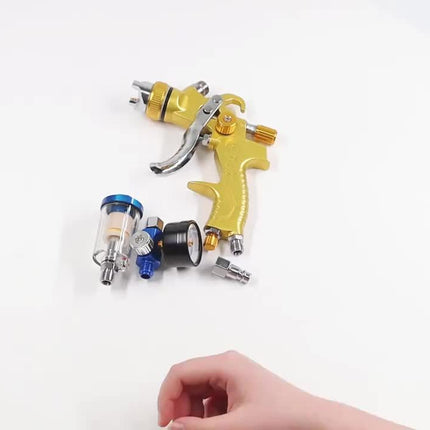 Airbrush-paineensäädin 1/4" – öljy- ja vesierotin, suutinventtiili