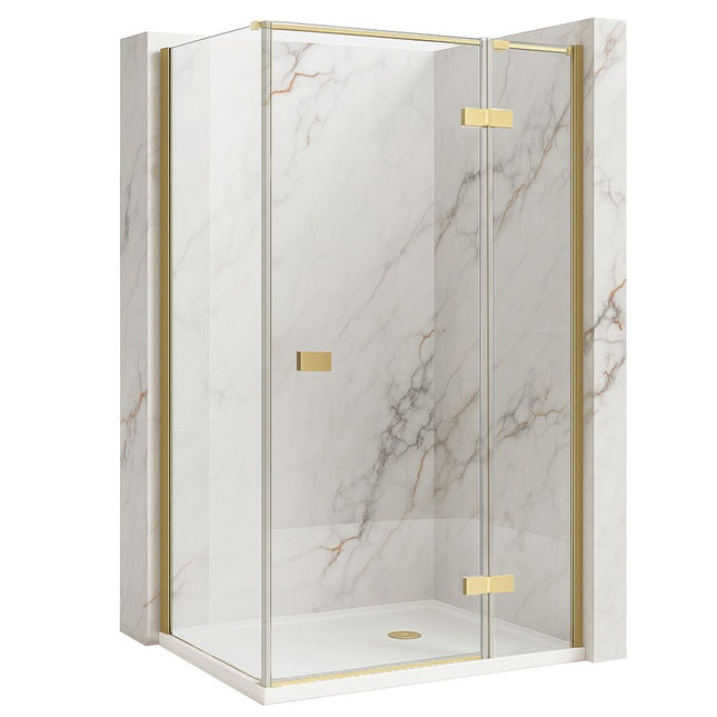 Rea suihkukaappi Rea Atlas 80x80 Brush Gold – Kulta