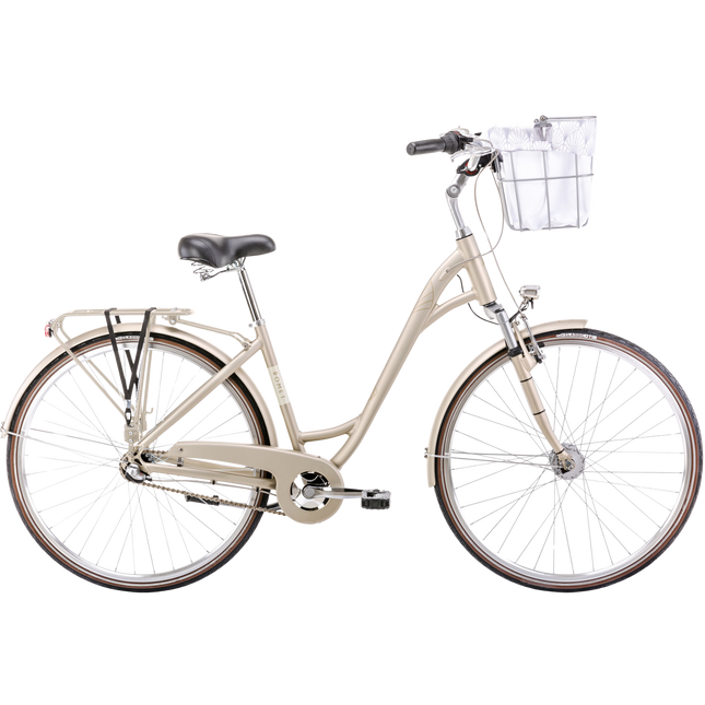 ROMET Art Deco Classic -polkupyörä, 28" etukori, beige (M)