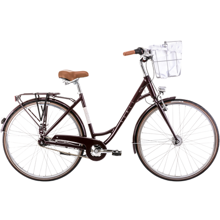 Polkupyörä ROMET Pop Art Lux, etukorilla, tummanpunainen (M)
