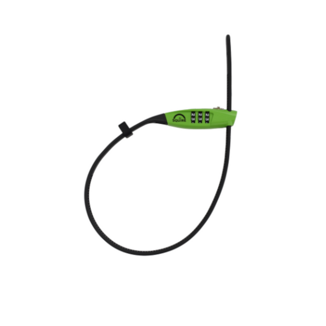 Kaapelilukko SQUIRE Straplok Combi 10, koodilla, vihreä