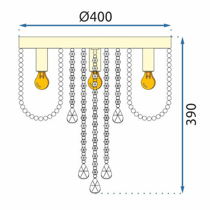 CRYSTAL LAMPPU APP1625-3C