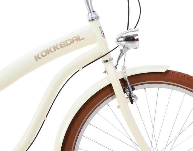 Tyylikäs naisten cruiser-pyörä Kokkedal Vanila, 3 vaihdetta