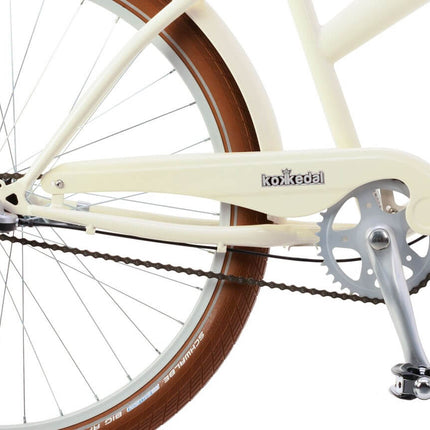 Tyylikäs naisten cruiser-pyörä Kokkedal Vanila, 3 vaihdetta