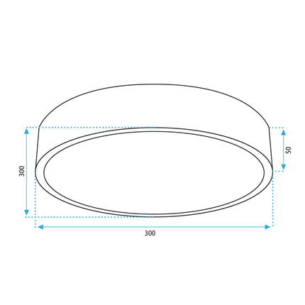 Kattovalaisin Plafon APP1404-C 30cm – Musta