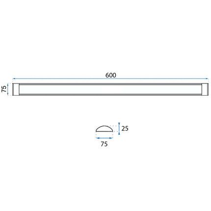 Led-paneeli 60cm 18W – Musta