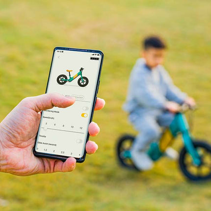 Sähköjuoksupyörä FIIDO Kidz, vihreä-keltainen