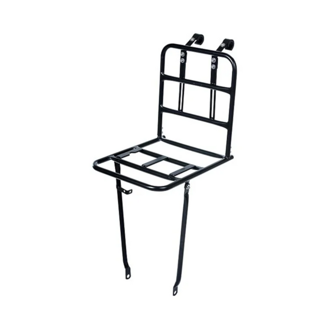 BASIL Front Carrier L, musta