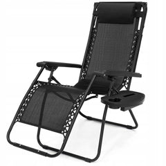 Musta GRAVI kokoontaitettava rantatuoli