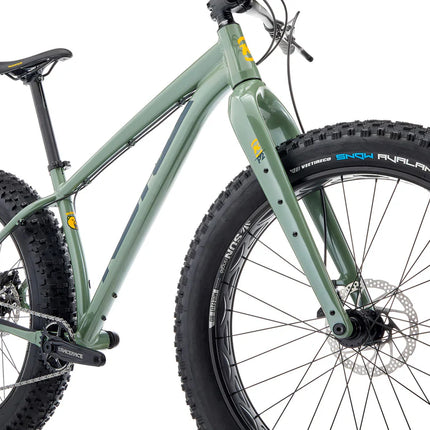 Fatbike KONA Woo, 26" kiiltävä metalli (vihreä) (S)