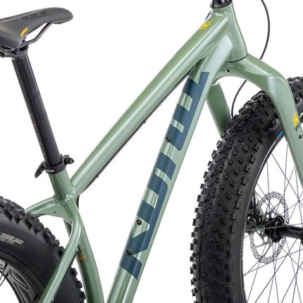 Fatbike KONA Woo, 26" kiiltävä metalli (vihreä) (L)