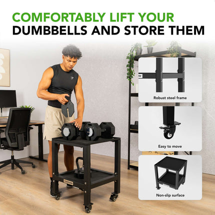 Alus hantlitele TUNTURI Rapid Adjustable Dumbbell Stand