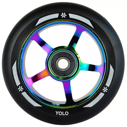 Skootterin pyörä Union Yolo Pro Scooter Wheel 100mm musta/neokromi