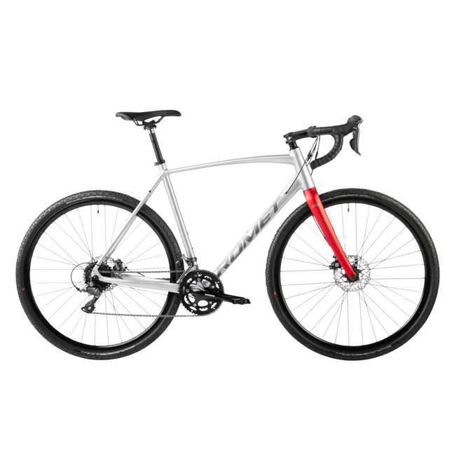 Gravel-pyörä ROMET Aspre 1, hopeanpunainen (L)