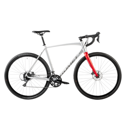 Gravel-pyörä ROMET Aspre 1, hopeanpunainen (XL)