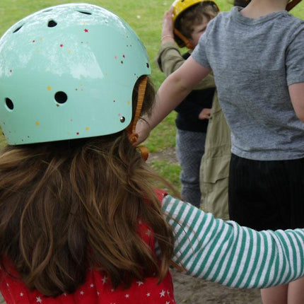 Lasten kypärä BOBBIN Starling, Vihreä Multi Stars (S/M)