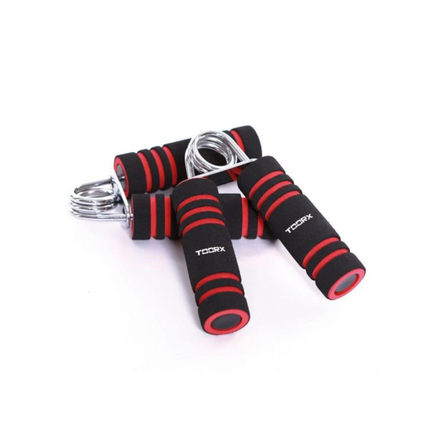 Kädensijat TOORX Handgrips Soft Touch -kahvoilla, musta-punainen