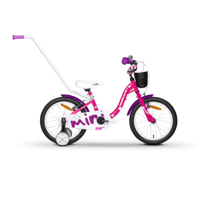 Lasten polkupyörä TABOU Mini ST, 12" pinkki-valkoinen