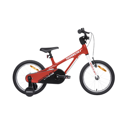 Ultrakevyt lasten polkupyörä TABOU Rocket Lite MG, 18" punavalkoinen