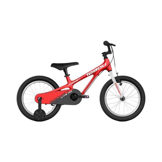 Ultrakevyt lasten polkupyörä TABOU Rocket Lite MG, 16" punavalkoinen