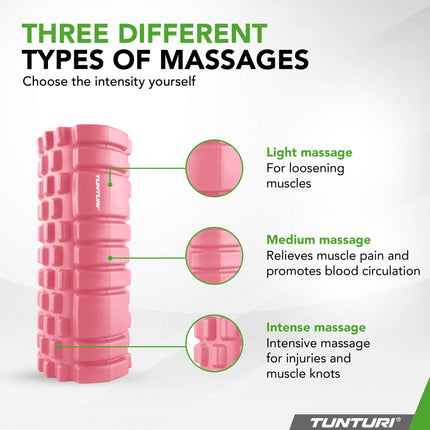 TUNTURI Yoga Grid -hierontarulla, 33 cm, ruusukulta