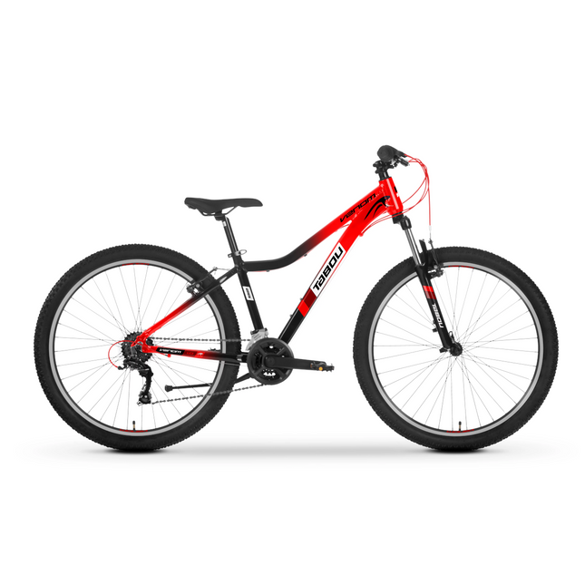 Nuorten polkupyörä TABOU Venom 1.0, 26" puna-musta, 10-12 vuotta