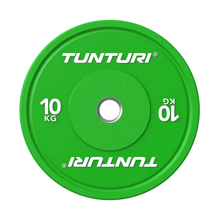 TUNTURI Platinum Bumper Plate -painolevy, vihreä, 50 mm, 10 kg
