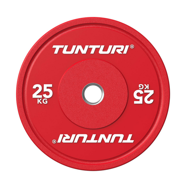 TUNTURI Platinum -puskurilevypaino, punainen, 50 mm, 25 kg