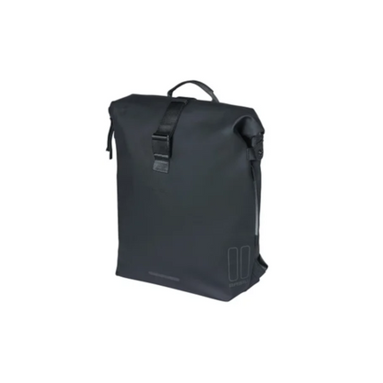 Reppu tavaratelinekiinnityksellä BASIL SoHo Nordlicht, 17 L, LED, musta