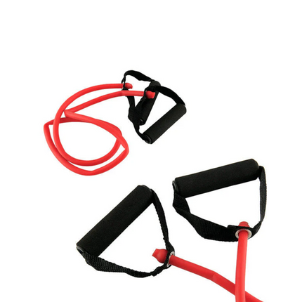 Joustava kumi TOORX Elastic Tube, vaalea, punainen